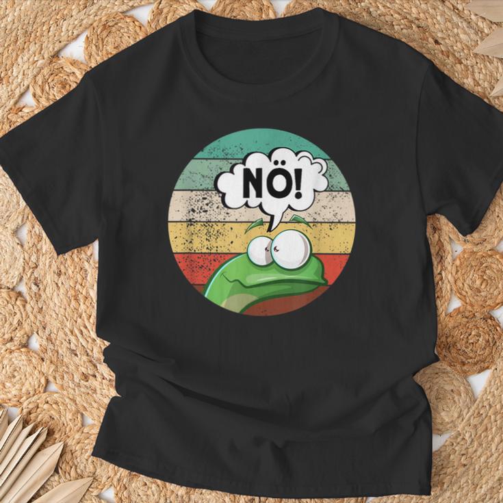 Before Du Fragst Nein Nöintage Frog T-Shirt Geschenke für alte Männer