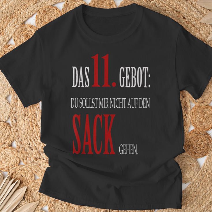 Du Sollst Mir Nicht Auf Den Sack Gehen 11 Commandment T-Shirt Geschenke für alte Männer