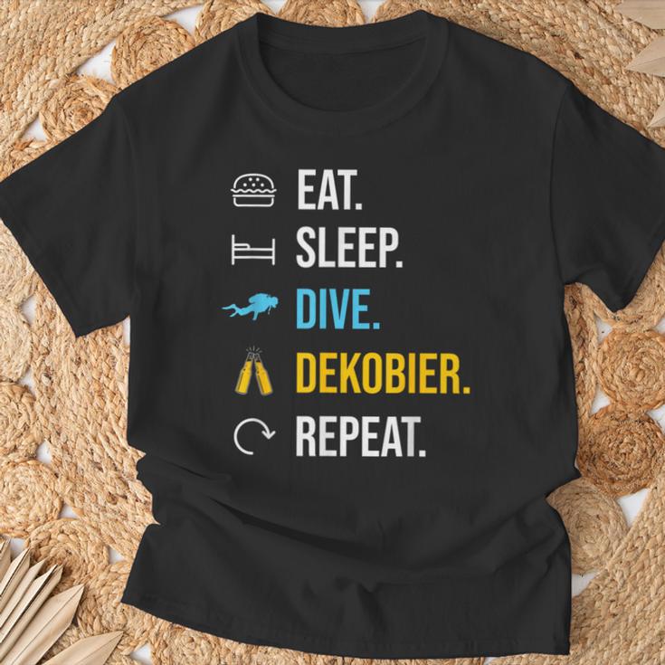 Eat Sleep Dive Dekobier Repeat Diving T-Shirt Geschenke für alte Männer