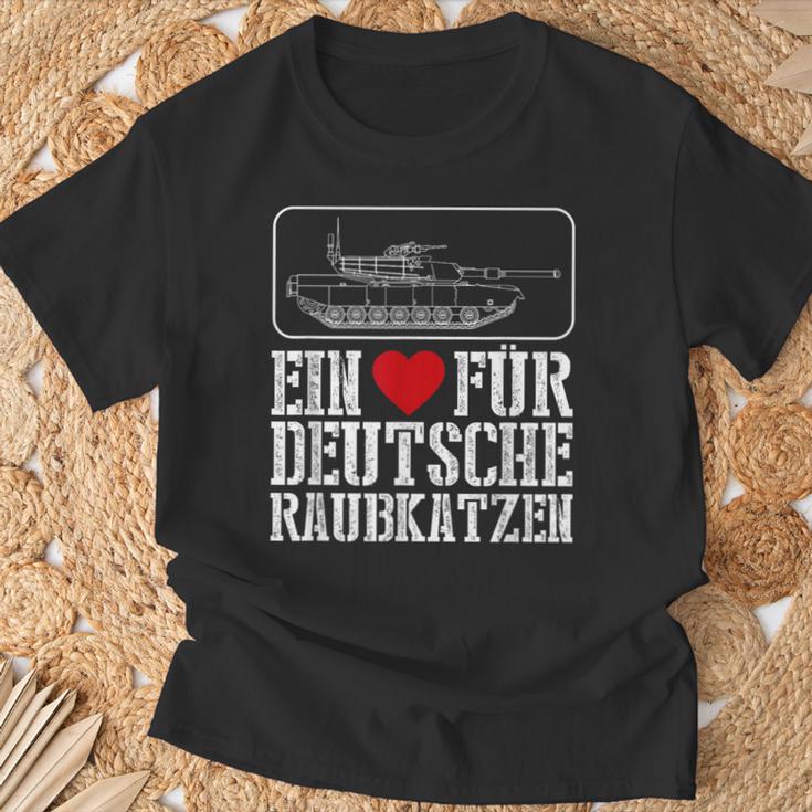 Ein Herz Für Deutsche Rraukwaren Tank Driver Military T-Shirt Geschenke für alte Männer