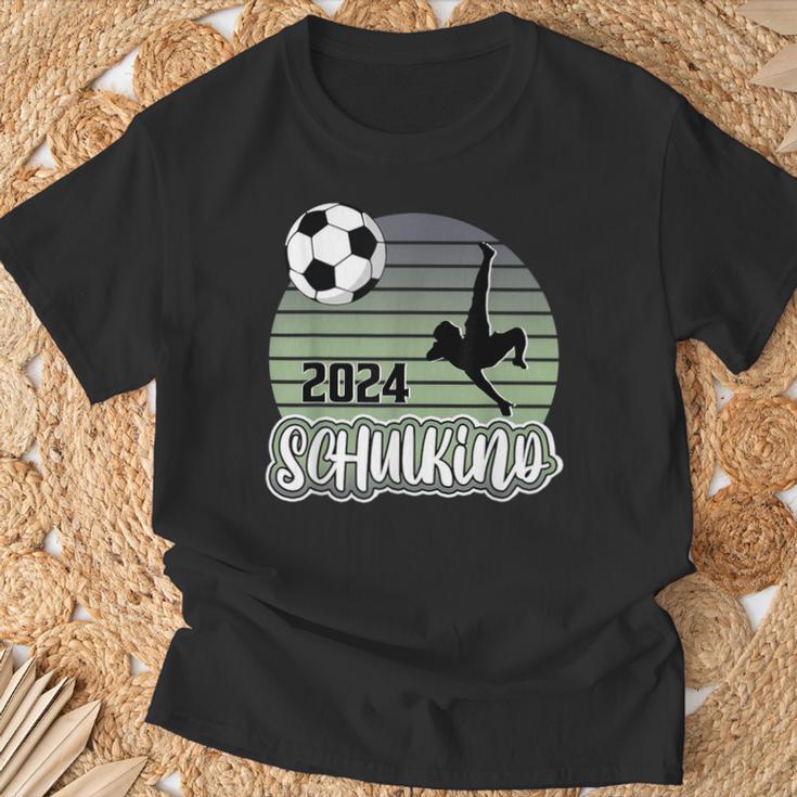 Einschulung Schulkind 2024 School Cone Boy Football T-Shirt Geschenke für alte Männer