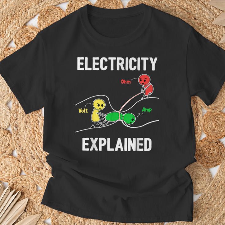 Electrician Ohmolt Amp Electrician T-Shirt Geschenke für alte Männer