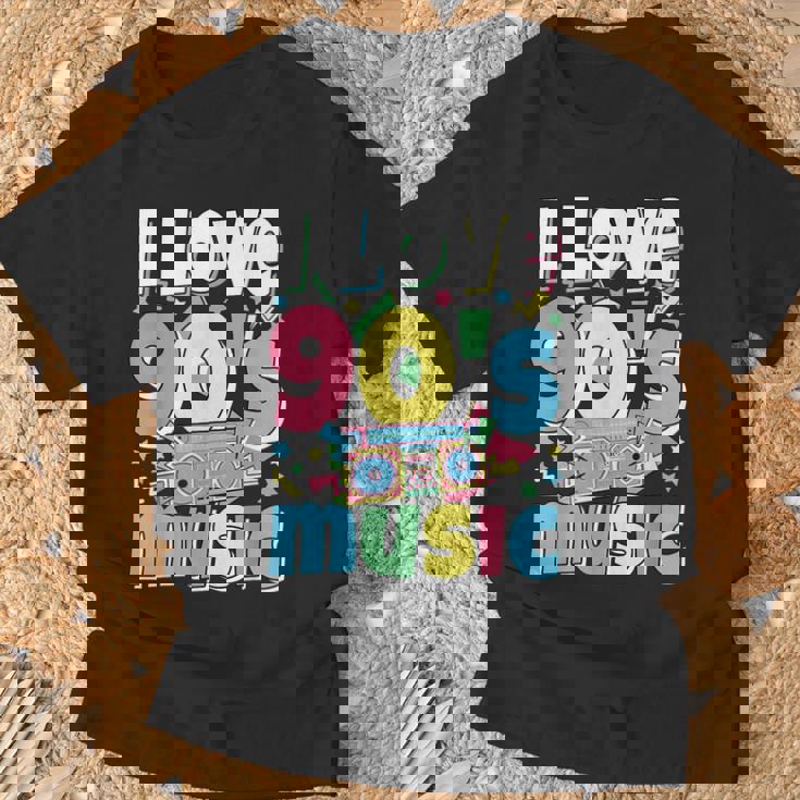Me Encanta La Música De Los 90 Traje Retro Para Amantes De La Música De Los 90 Camiseta unisex Regalos para ancianos