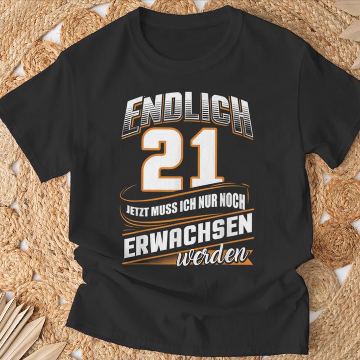 Endlich 21 Nur Noch Arwachsenwerden Geburtsjahr Birthday T-Shirt Geschenke für alte Männer