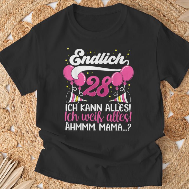 Endlich 28 Ich Kann Alles Ich Weiß Alles Ich Weiß Alles Birthday German T-Shirt Geschenke für alte Männer