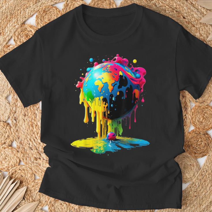 Erdkugel Nachhaltig Globus T-Shirt Geschenke für alte Männer