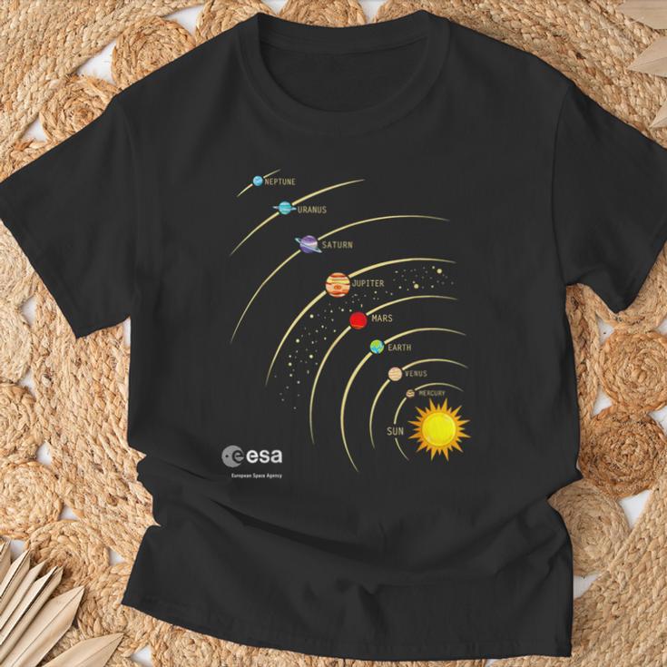 Esa Sonnensystem Planeten Sonne Umlaufbahn T-Shirt Geschenke für alte Männer