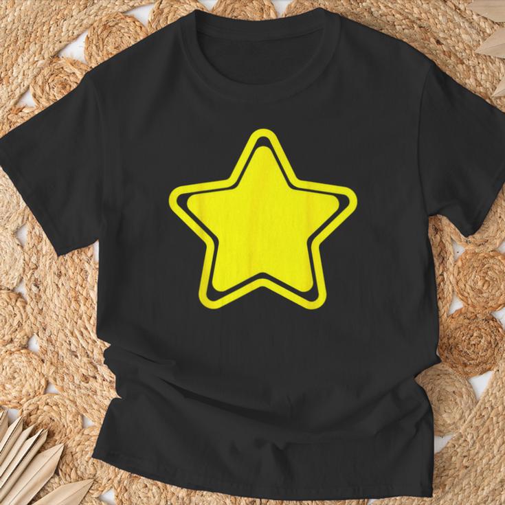 Estrella Amarilla Grande Con Borde Estrella Amarilla Camiseta unisex Regalos para ancianos