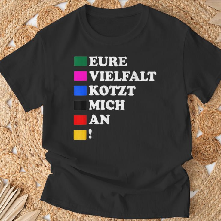 Eureielfalt Kotzt Mich An T-Shirt Geschenke für alte Männer