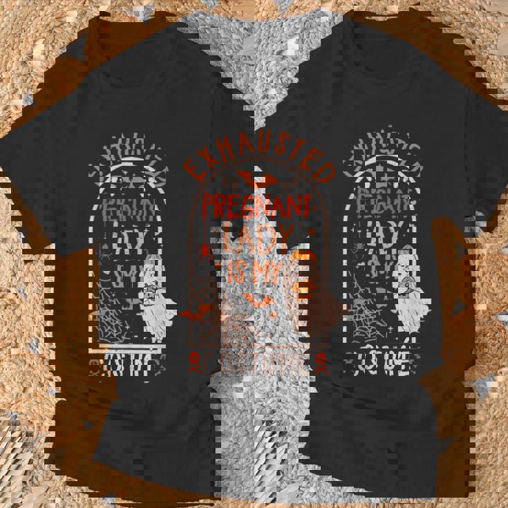 Exhausted Pregnant Lady Costume Halloween Pregnancy Mom T-Shirt Gifts for Old Men