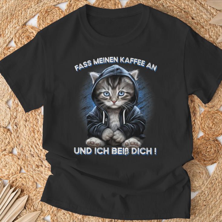 Fass Meinen Kaffee An Und Ich Beißdich T-Shirt Geschenke für alte Männer