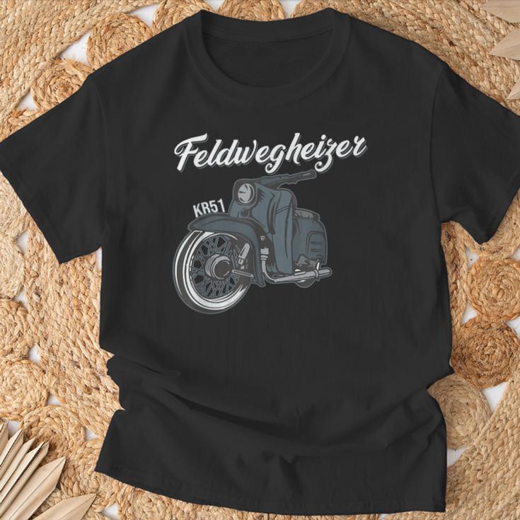 Feldweg Heater Schwalbe Kr51 Simson Moped Ddr S T-Shirt Geschenke für alte Männer