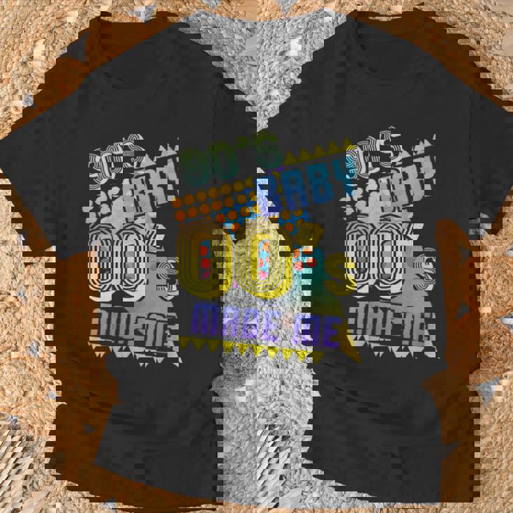 Fiesta De Los 90 Baby 00 Made Me Retrointage Nostalgia De Los 90 Cuello Camiseta unisex Regalos para ancianos