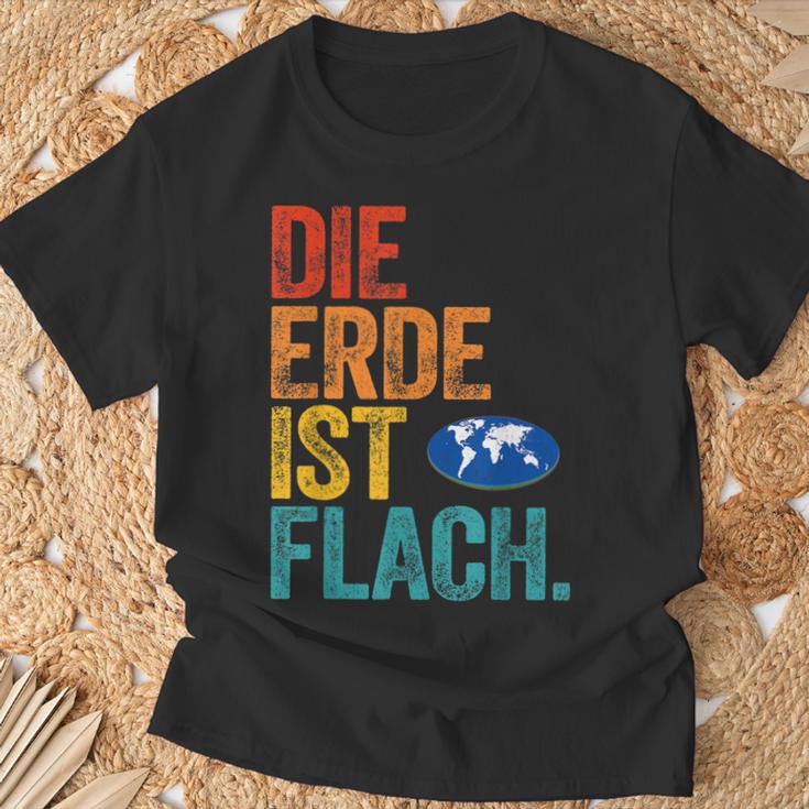 Flat Earth Society Die Erde Ist Flat Erd T-Shirt Geschenke für alte Männer