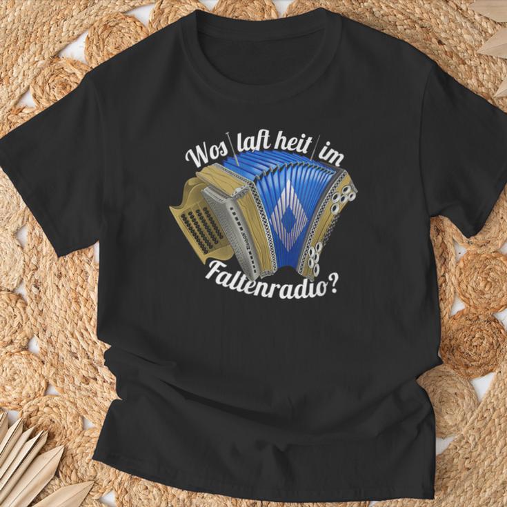 With Folding Radio Steirische Harmonika T-Shirt Geschenke für alte Männer