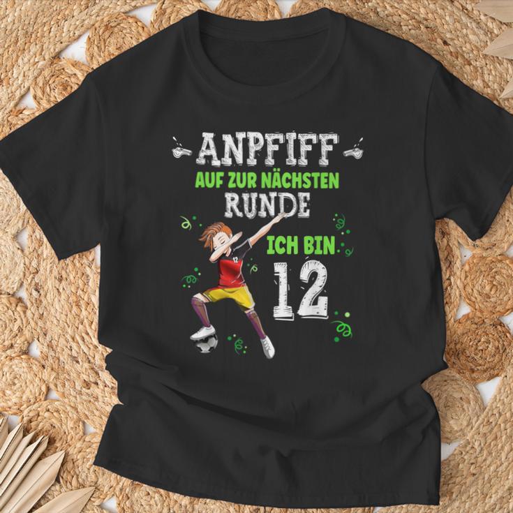 Football Dabbing Boy 12Th Birthday Ich Bin 12 Jahre T-Shirt Geschenke für alte Männer