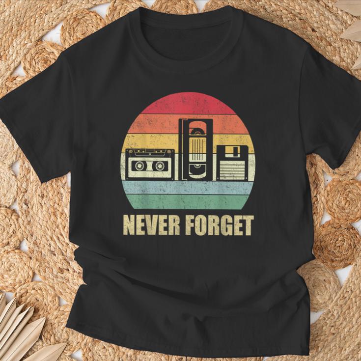 Never Forget Audio Cassette 70S 80S 90S T-Shirt Geschenke für alte Männer