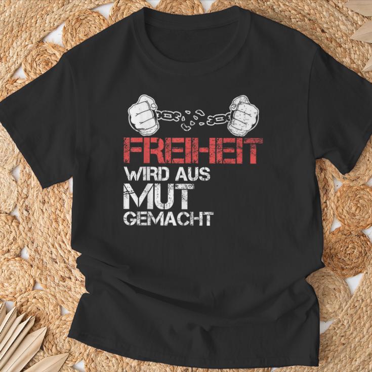 Freiheit Wird Aus Mut Macht Kkämpfen Richter T-Shirt Geschenke für alte Männer