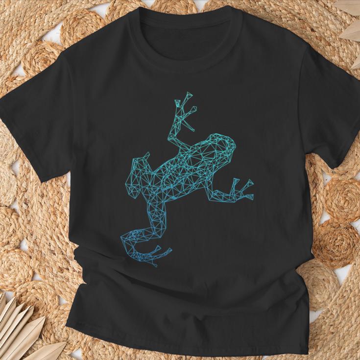 Frosch Pfeilgiftfrosch Grafik Blau Tiere T-Shirt Geschenke für alte Männer