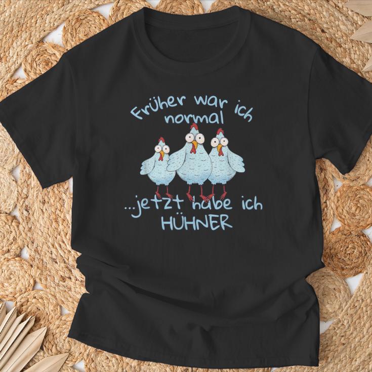 Früher War Ich Normally Jetzt Habe Ich Hühner T-Shirt Geschenke für alte Männer