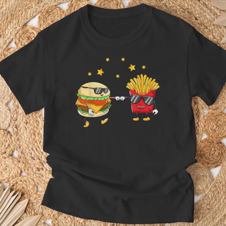 Burger And Pommes Friends Cheeseburger Hamburger T-Shirt Geschenke für alte Männer