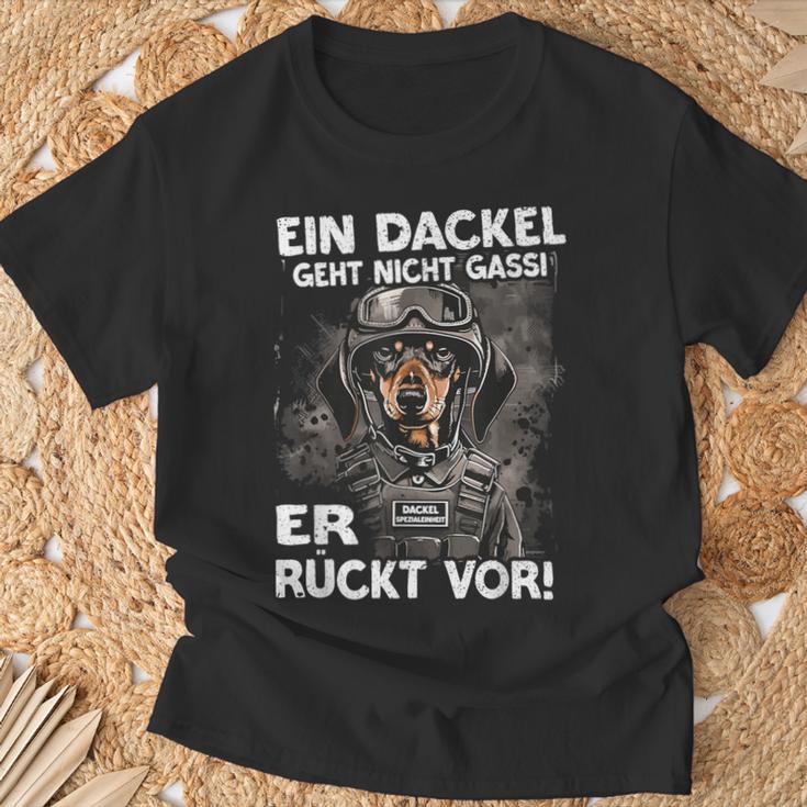 Dachshund Ein Dackel Geht Nicht Gassi Er Rücktor Ein Dachshund T-Shirt Geschenke für alte Männer