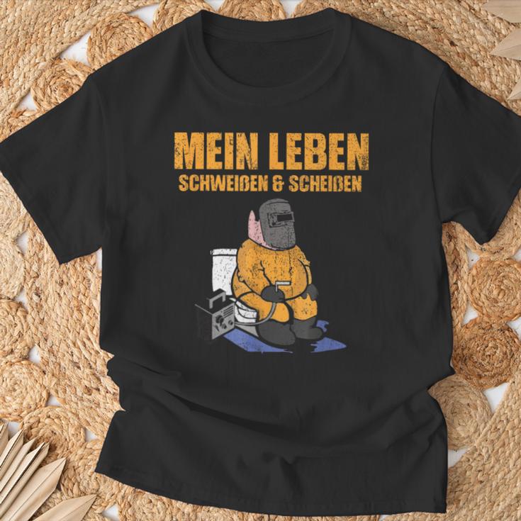 Mein Leben Sweat Und Scheißen Welder Slogan T-Shirt Geschenke für alte Männer