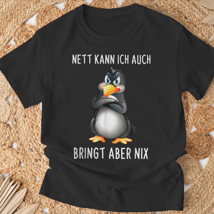 Nett Kann Ich Auch Penguin Bringt Abre Nix S T-Shirt Geschenke für alte Männer