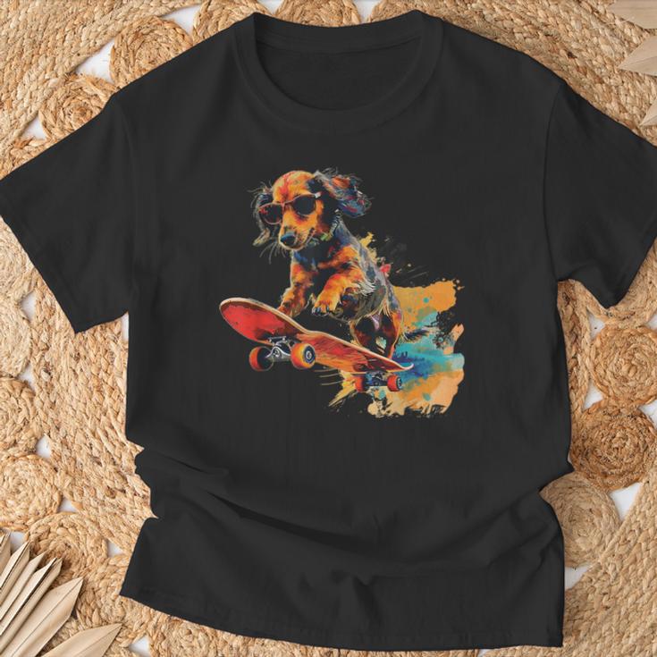 Skateboard Dog T-Shirt Geschenke für alte Männer