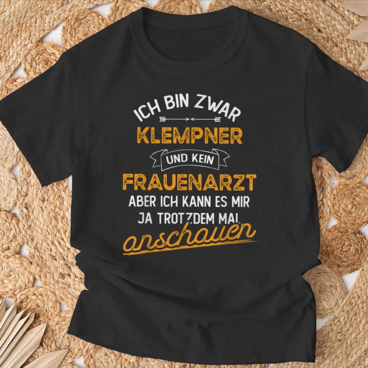 Slogan Installator Heizungsbauer Plumber S T-Shirt Geschenke für alte Männer