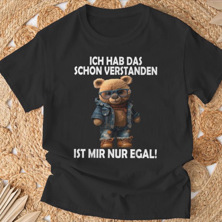 Teddy Ich Hab Das Schonerstanden Ist Mir Nur Egal Ich T-Shirt Geschenke für alte Männer