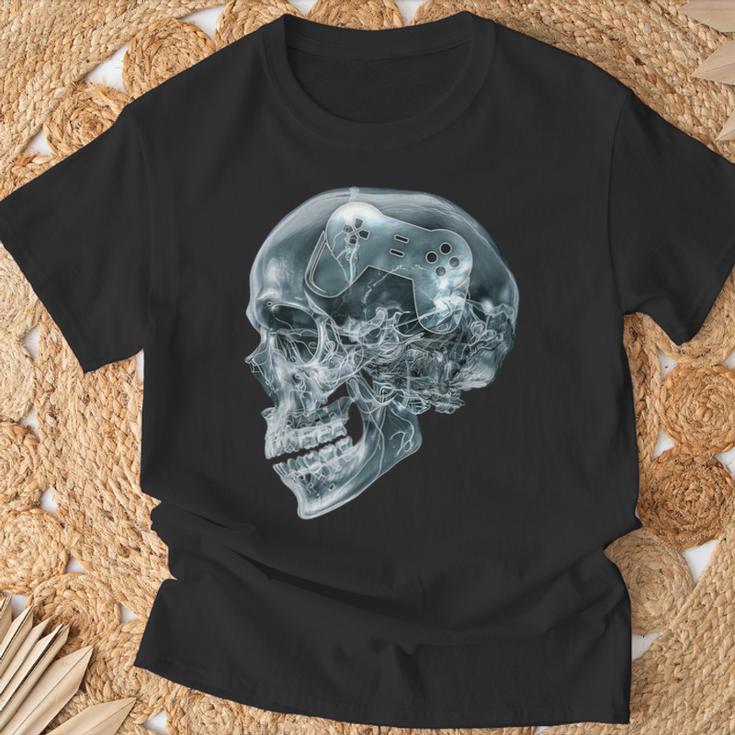 Gambling Skull X-Ray Game Controller For Gamer Gamer T-Shirt Geschenke für alte Männer