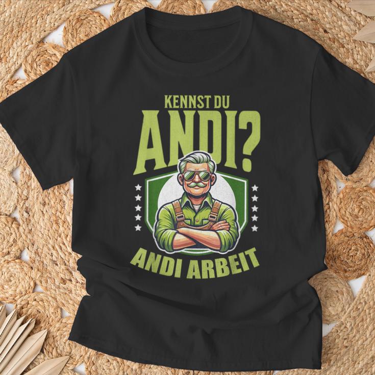 Gardener Farmer Kennst Du Andi Andi Work Sayings T-Shirt Geschenke für alte Männer