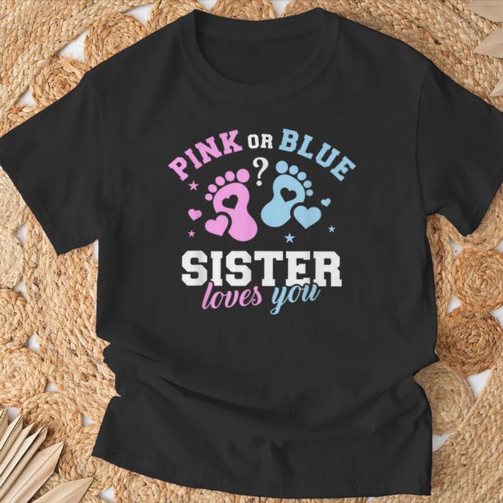 Gender Reveal Sister T-Shirt Geschenke für alte Männer