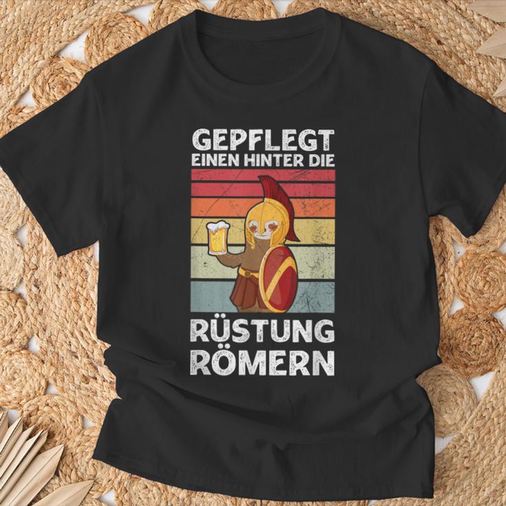 Gepflegt Einen Hinter Die Rüstung Römern Party Sauf Saying T-Shirt Geschenke für alte Männer