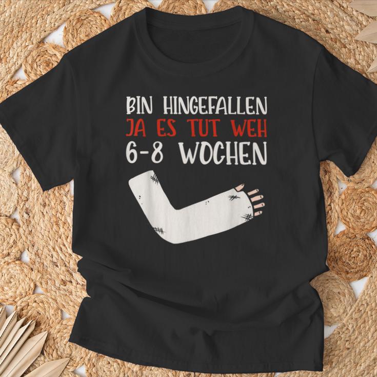 Gips Armbbruch erlag Gute Besserung S T-Shirt Geschenke für alte Männer