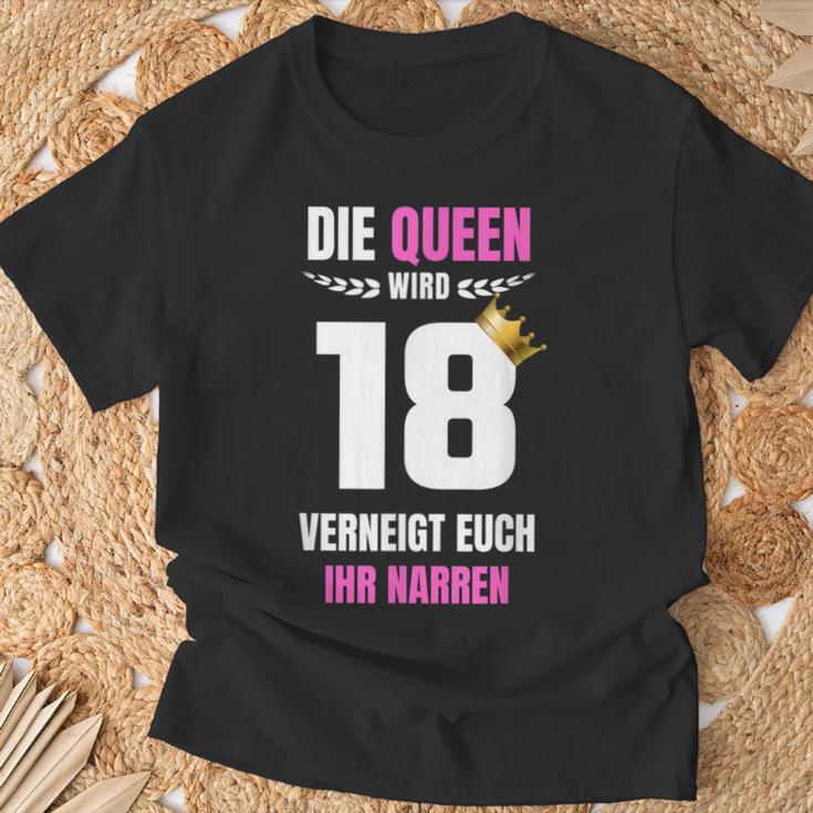 Girls' Die Queen Wird 18 Birthday Honour T-Shirt Geschenke für alte Männer