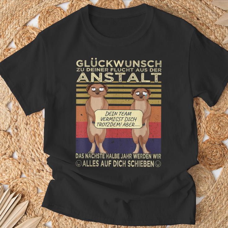 Glückwunsch Zu Dein Flucht Zum Farewell Meerkat S T-Shirt Geschenke für alte Männer