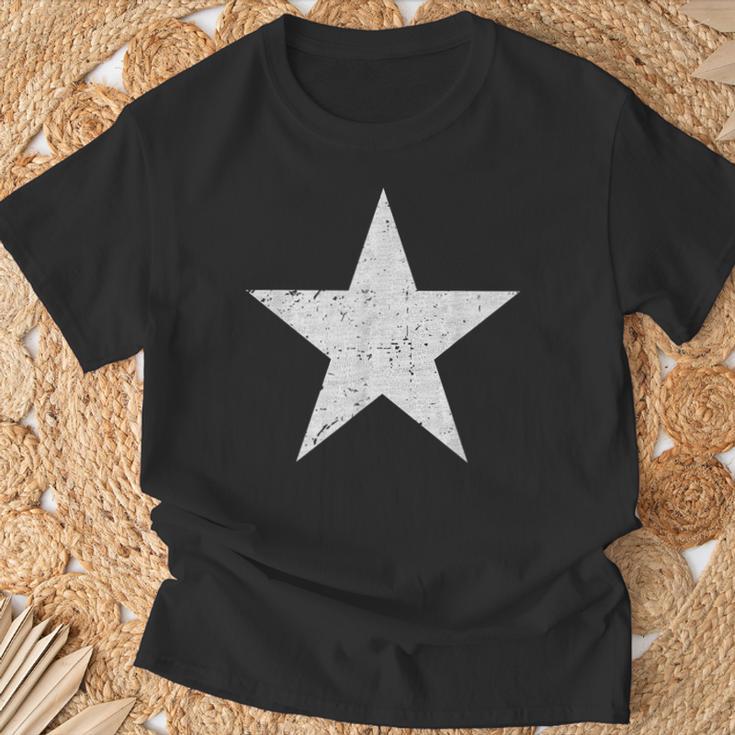 Gráfico De Estrella Blanca Grande Estrella De Estilo Retrointage Camiseta unisex Regalos para ancianos