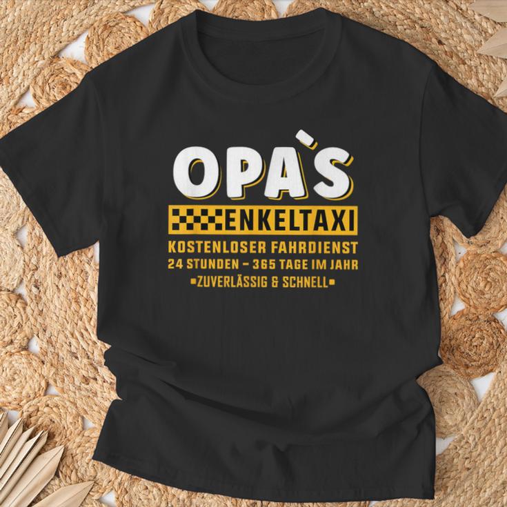 Grandpa's Taxi Enkeltaxi Chauffeur Auto Fahren Bringen Und Holen T-Shirt Geschenke für alte Männer