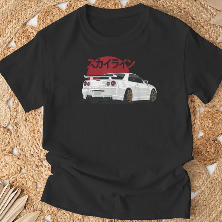 Gt Or 34 Jdm Skyline T-Shirt Geschenke für alte Männer