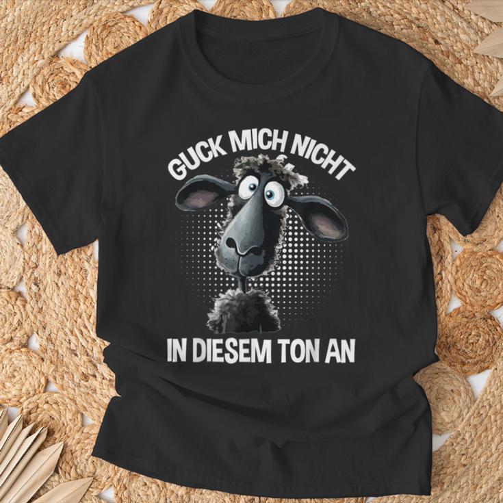 Guck Mich Nicht In Diesem Ton An Schaf Saying T-Shirt Geschenke für alte Männer