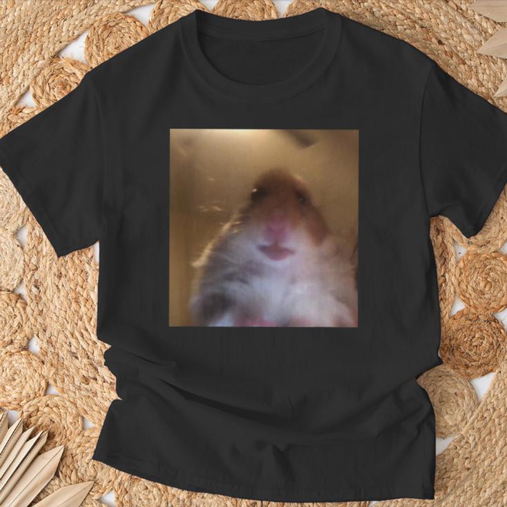 Hamster Starrt In Die Front Camera I Internet Hamster Meme T-Shirt Geschenke für alte Männer