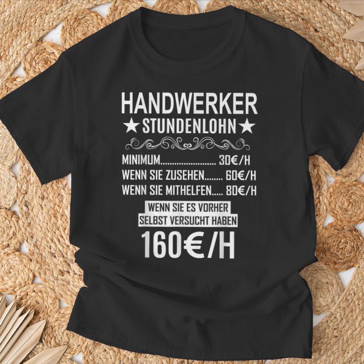 Handwerker Stundenlohn Profession Saying Handwerker S T-Shirt Geschenke für alte Männer