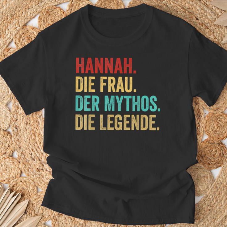 Hannah Die Frau Der Mythos Die Legend Saying Women's T-Shirt Geschenke für alte Männer