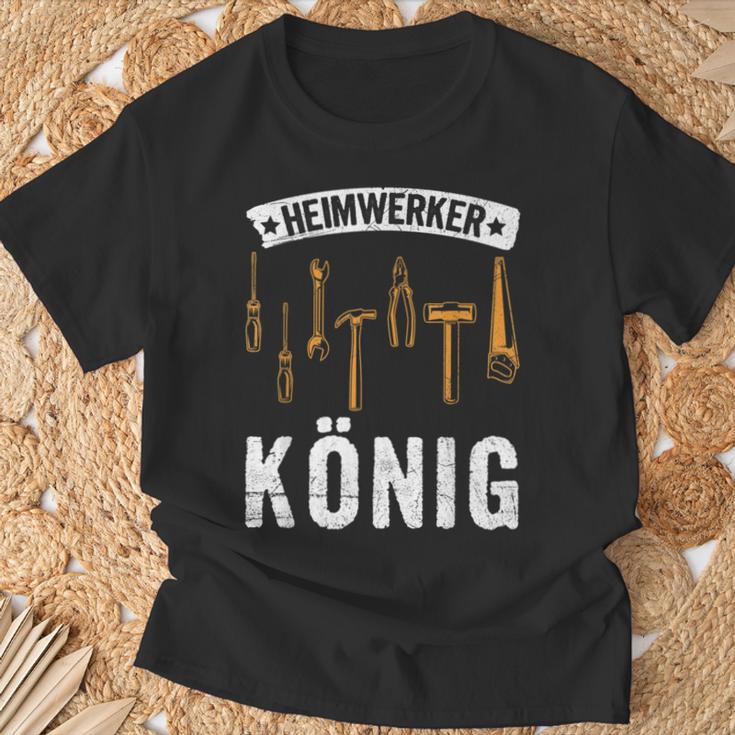 Heimwerkerkönig Diy Craftsman Saying T-Shirt Geschenke für alte Männer