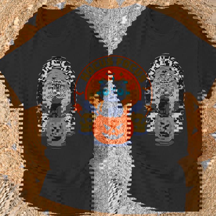 Hocus Focus Optometry Halloween Optometrist Eye Doctor Cat TShirt