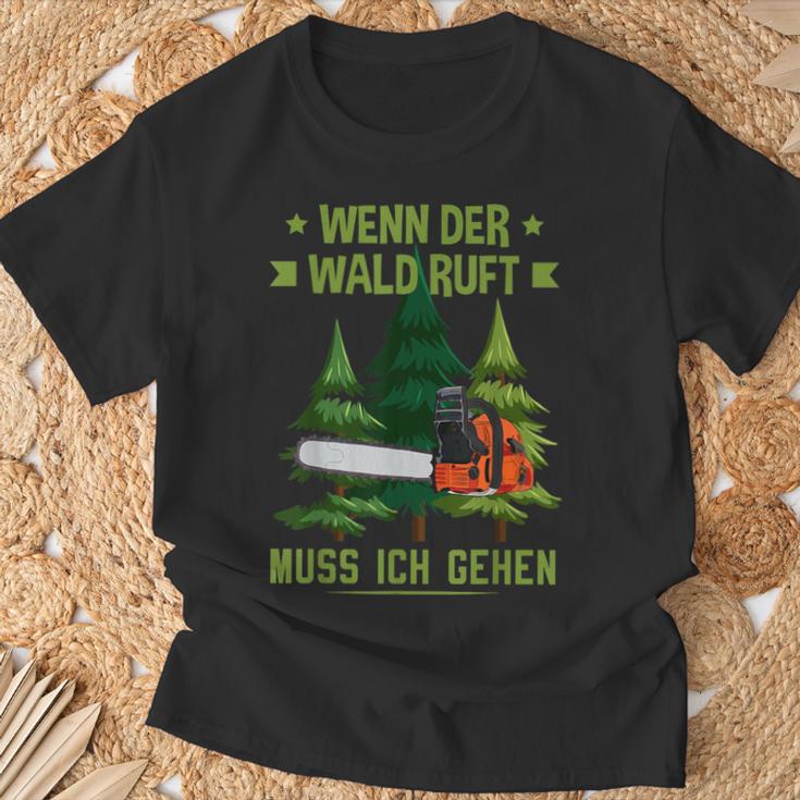 Holzfäller Wenn Der Wald Ruft Muss Ich Gehen Forestrwirt T-Shirt Geschenke für alte Männer