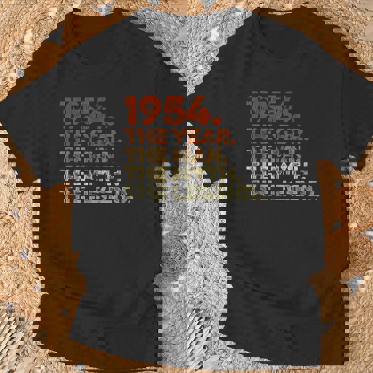 Hombre Cumpleaños Regalo Cosechaintage 1954 Year Man Myth Legend Camiseta unisex Regalos para ancianos