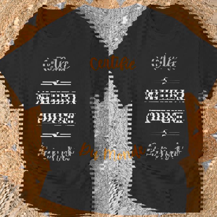 Humour Apprenti Homme Certifié Meilleur Apprenti T-Shirt Cadeaux pour les vieillards